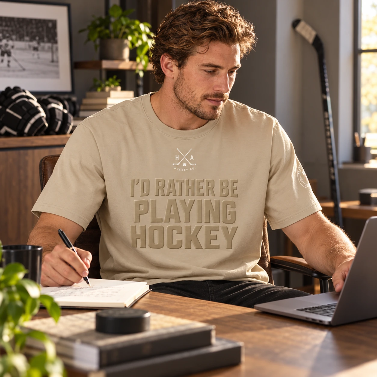 I'd rather be playing hockey tee